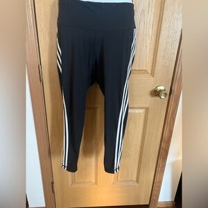 Black Leggings with White Stripes